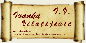 Ivanka Vilotijević vizit kartica